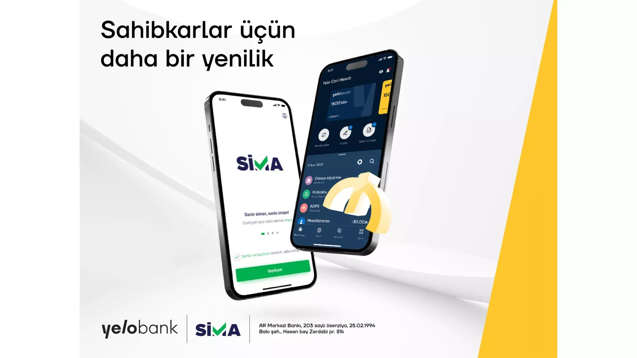 Yelo Bank-dan sahibkarlar üçün bir ilk