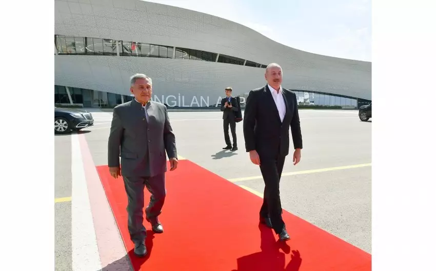 Azərbaycan və Tatarıstan liderləri birlikdə Zəngilan aeroportundan Bakıya yola düşüblər