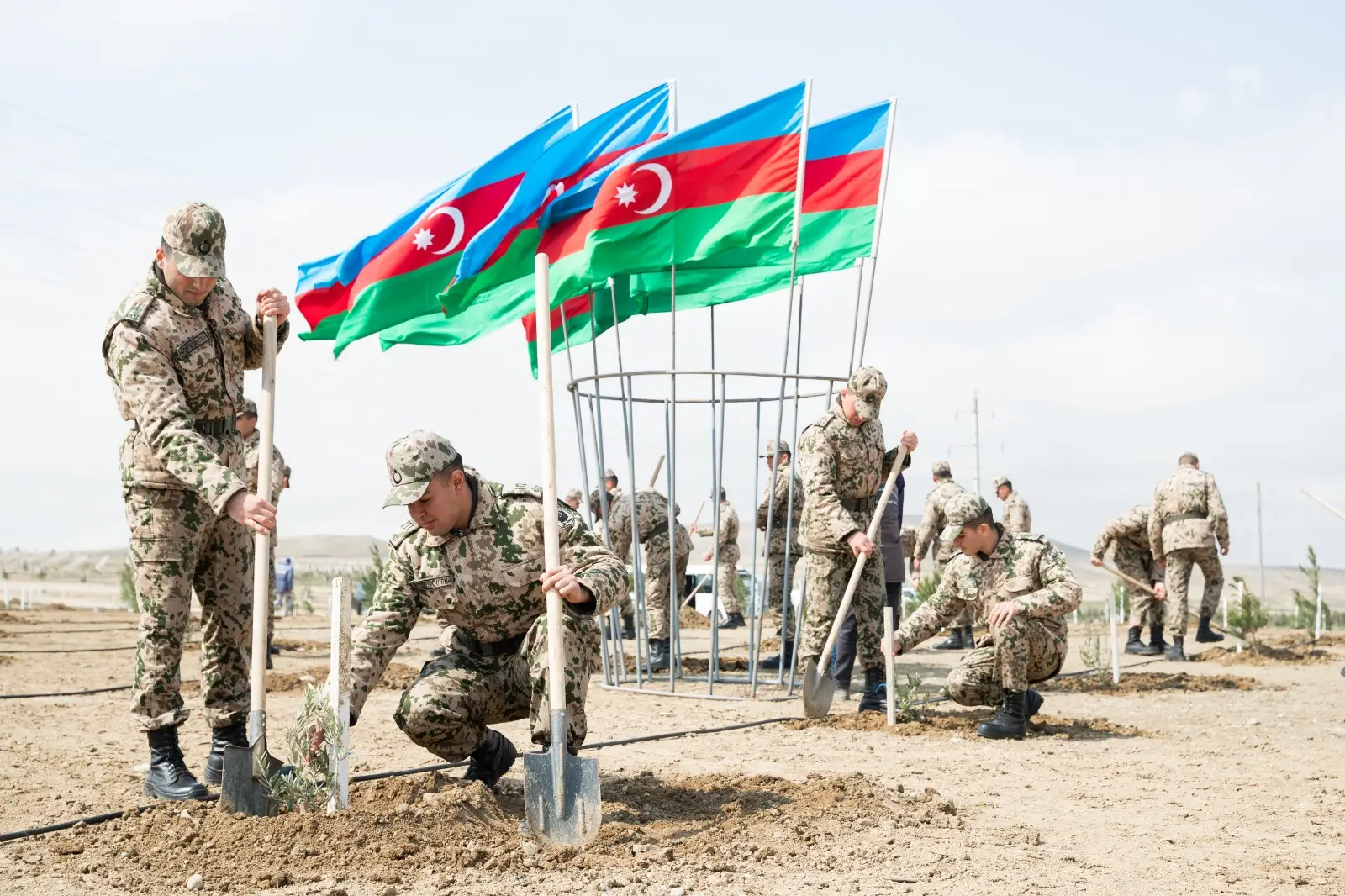 Ulu öndər Heydər Əliyevin 100 illik yubileyi ilə bağlı  Daxili İşlər Nazirliyinin əməkdaşları ağacəkmə aksiyası keçirib