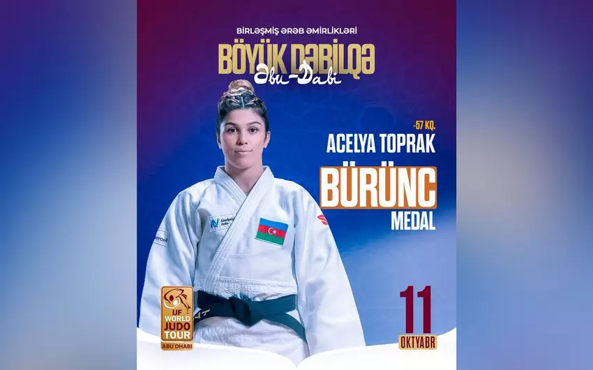 Azərbaycan cüdoçusu “Böyük Dəbilqə”də bürünc medal qazandı