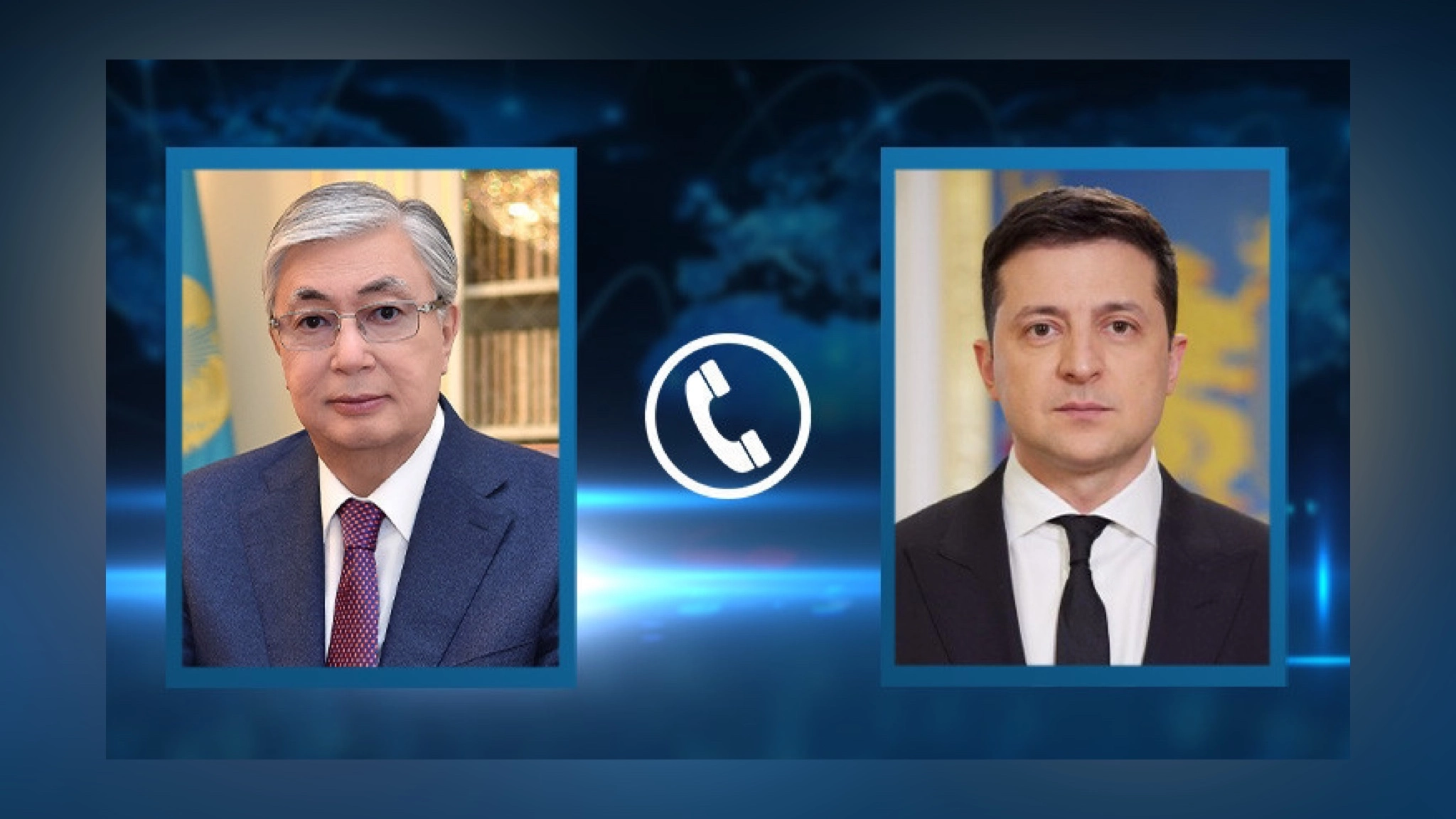 Tokayev və Zelenski arasında telefon danışığı olub