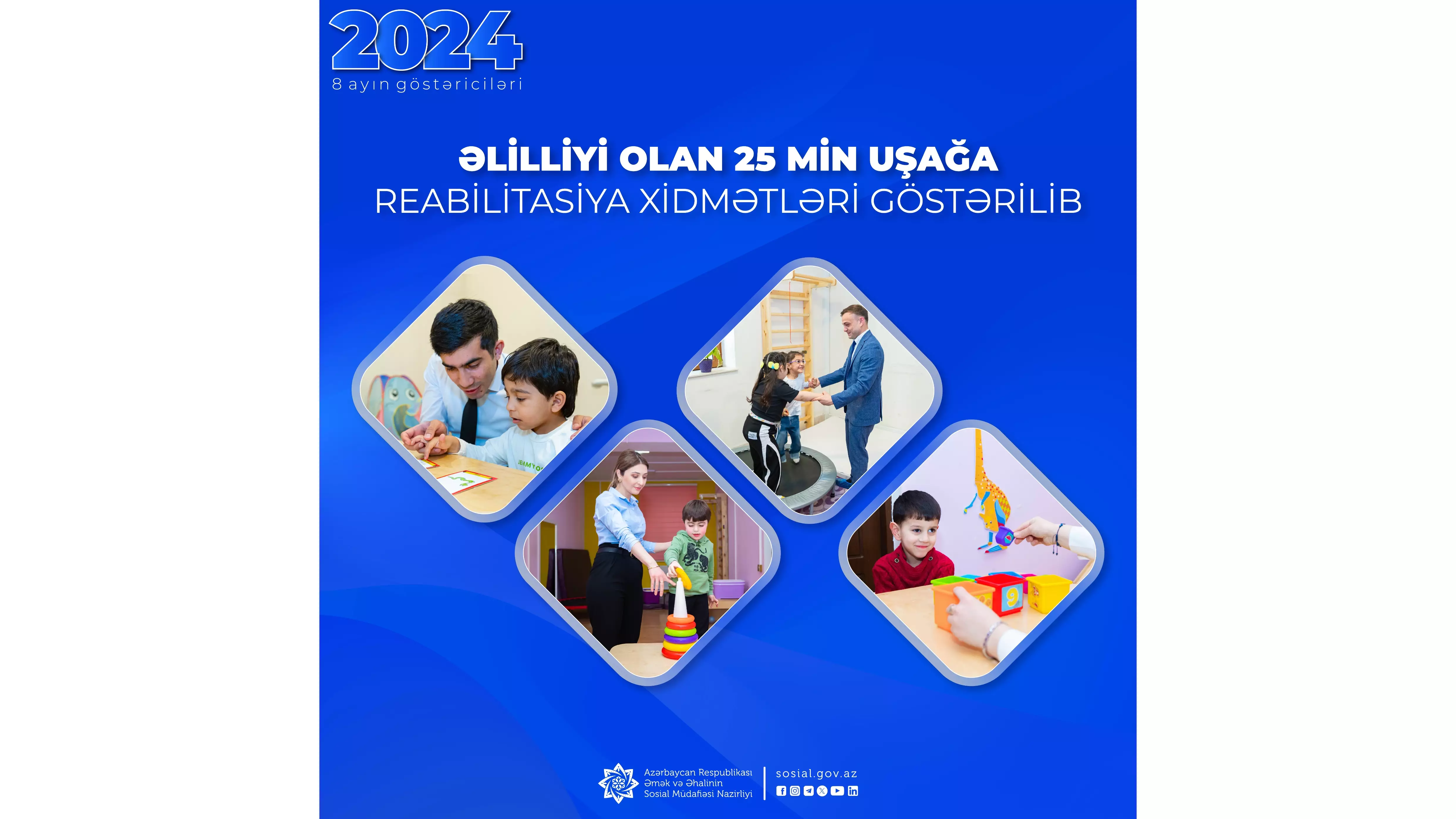 Əlilliyi olan 25 min uşağa reabilitasiya xidmətləri göstərilib