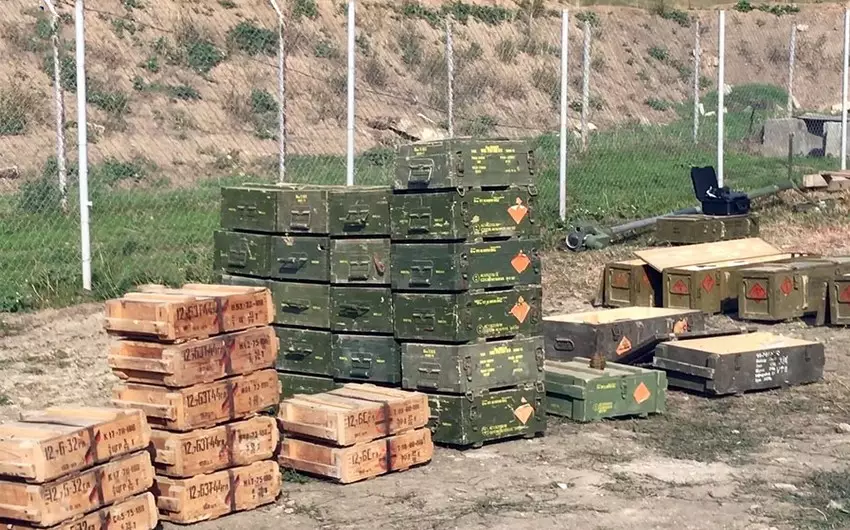 MN Xocavənddə müsadirə edilmiş silah-sursatın videosunu yayıb