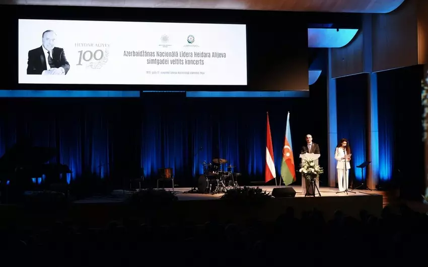 Latviyada Heydər Əliyevin 100 illiyinə həsr olunmuş təntənəli konsert keçirilib - FOTO
