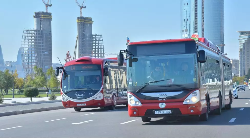 Bakıda bir marşrut üzrə avtobusların hərəkət sxemi müvəqqəti dəyişdirilib