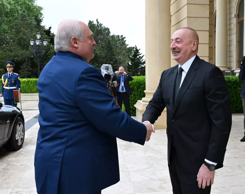 Belarus Prezidenti Lukaşenkonun rəsmi qarşılanma mərasimi olub