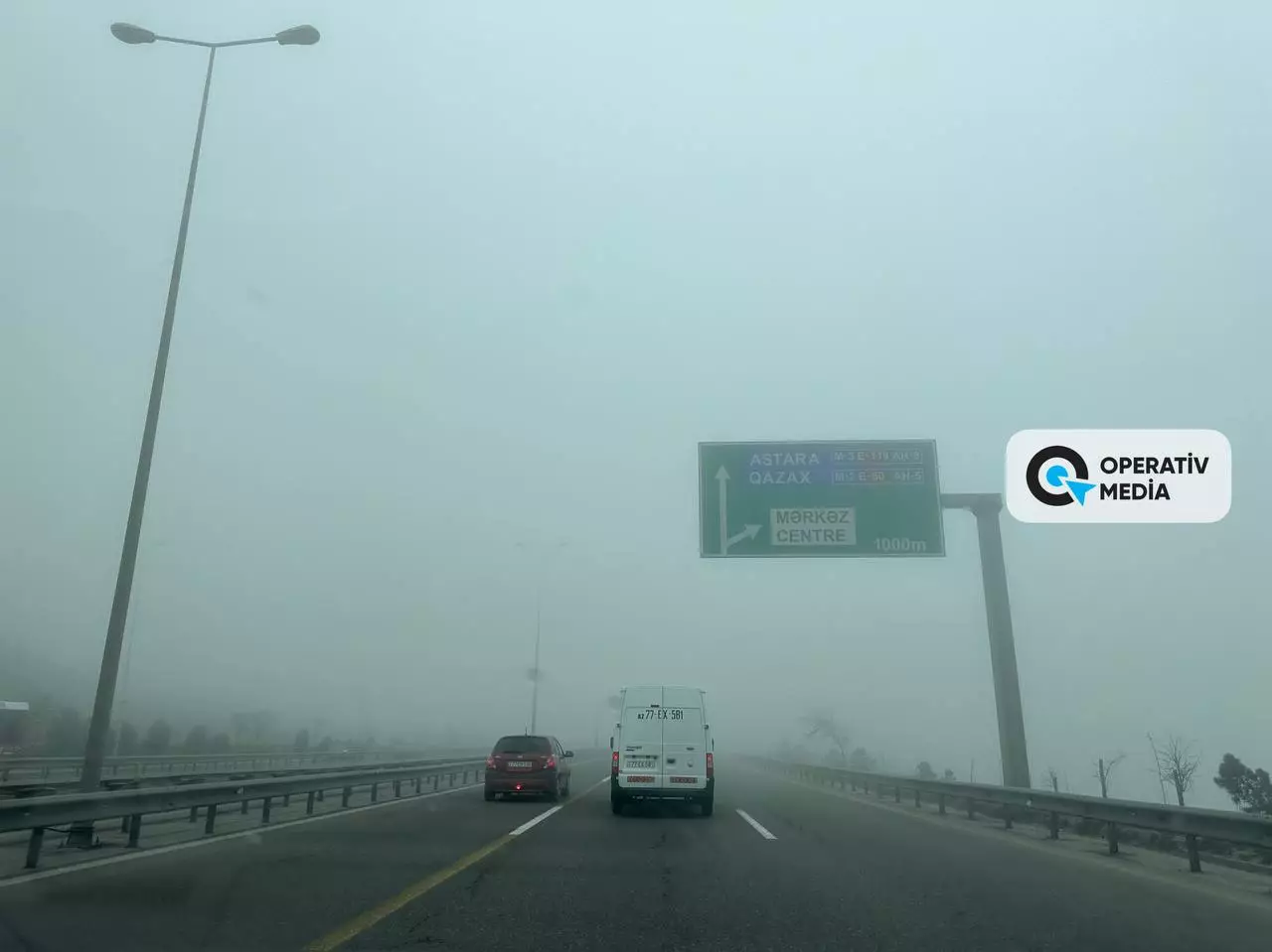 DİN-in Baş Dövlət Yol Polisi İdarəsindən dumanlı hava şəraiti ilə bağlı xəbərdarlıq