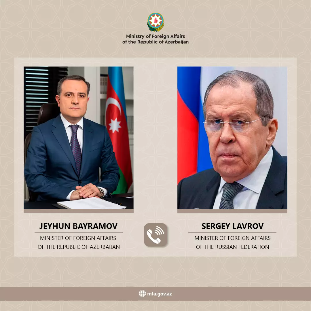 Ceyhun Bayramov və Sergey Lavrov bir sıra məsələləri müzakirə edib (YENİLƏNİB)