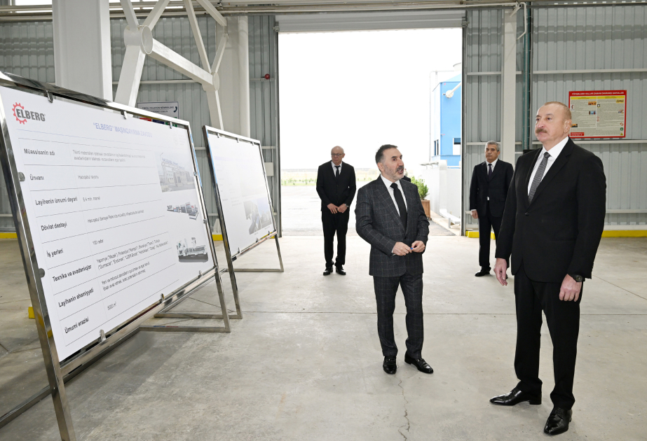 İlham Əliyev “AZWOOL” mineral daş yunu zavodunun açılışında iştirak edib