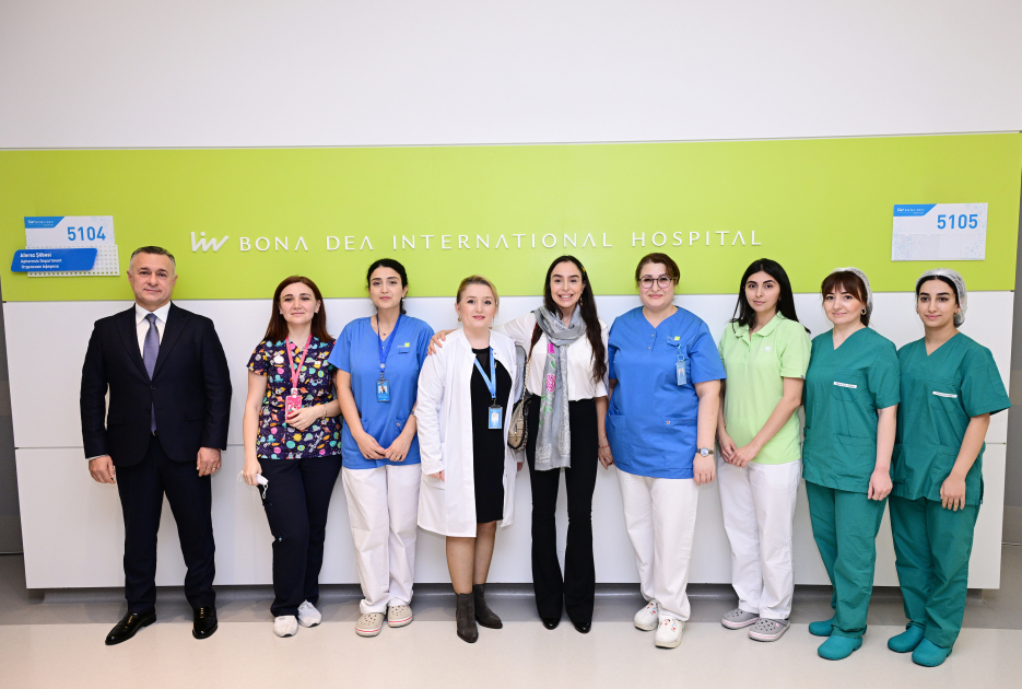 Leyla Əliyeva Liv Bona Dea Hospitalında Sümük iliyi nəqli mərkəzinin açılışında iştirak edib