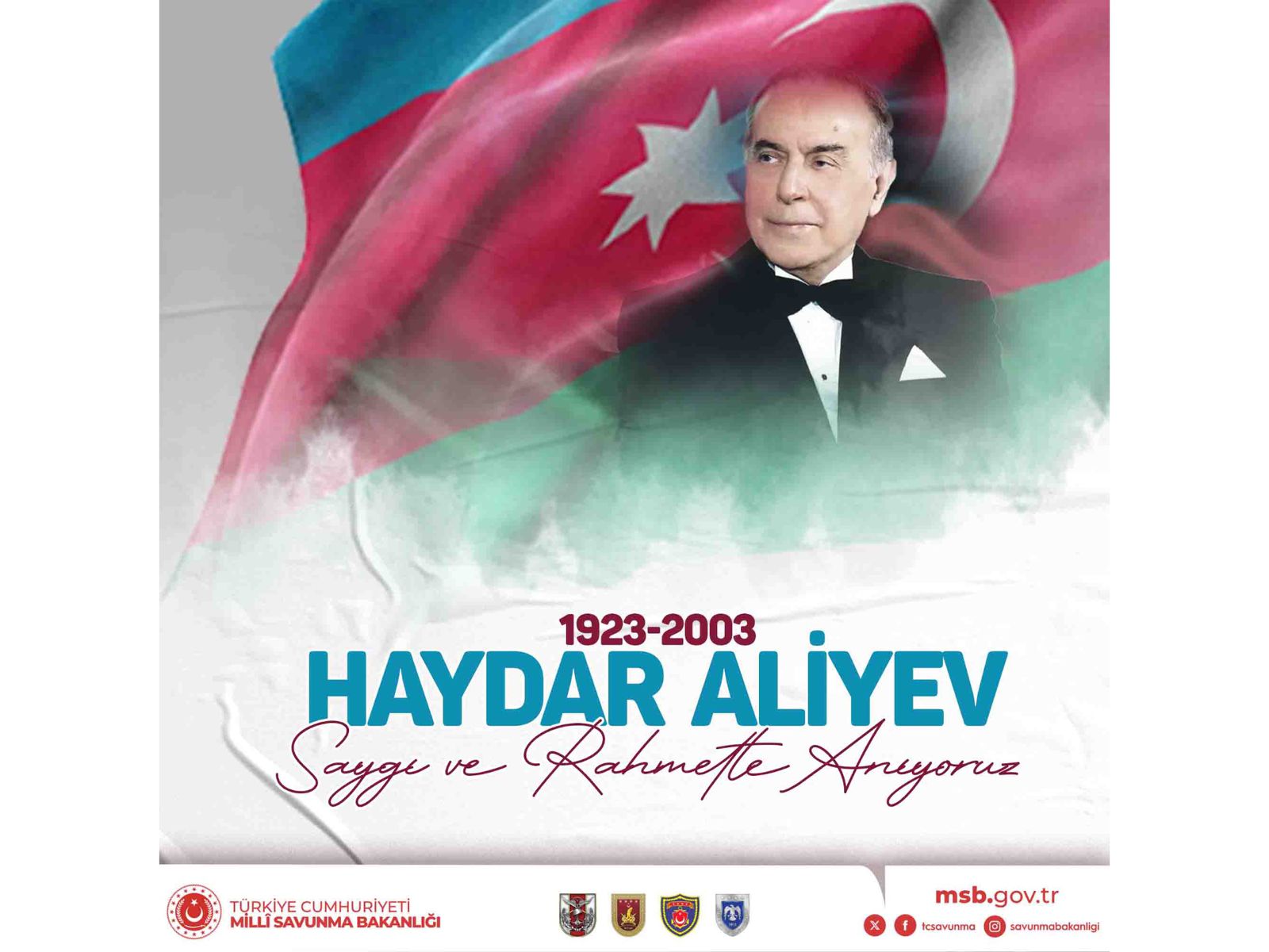 Türkiyə Milli Müdafiə Nazirliyi Heydər Əliyevin anım günü ilə bağlı paylaşım edib