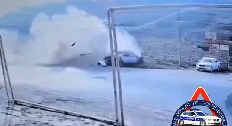 Ötən gün Məmmədli–Fatmayı yolunda baş verən qəzanın görüntüləri - VİDEO