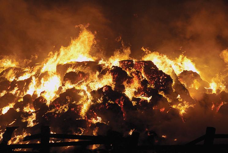 Qəbələdə 10 ton ot bağlaması yanıb - VİDEO