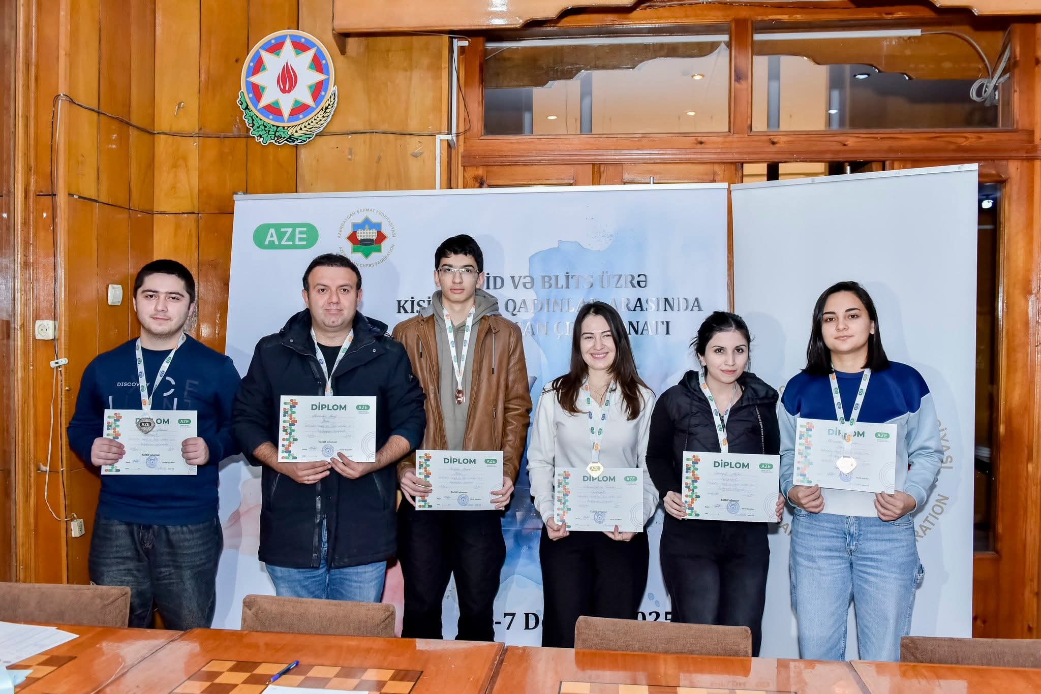 Şahmatın rapid və blits növləri üzrə ölkə çempionatında mükafatçılar müəyyənləşdi