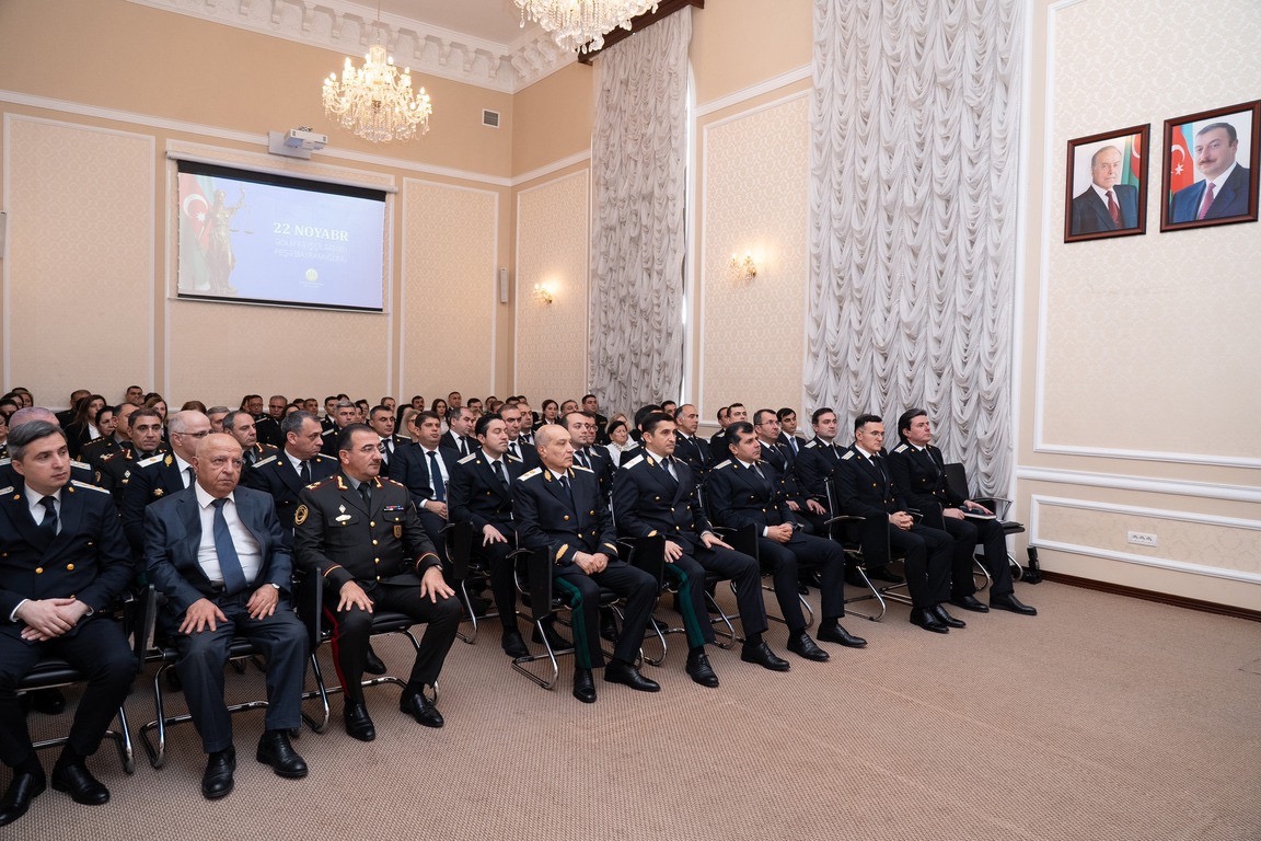 Ədliyyə işçilərinin peşə bayramına həsr olunmuş tədbir keçirilib