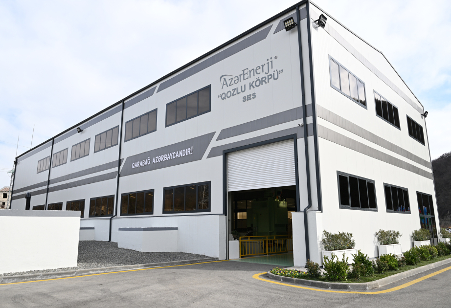  İlham Əliyev Ağdərə rayonunda “Qozlukörpü” Su Elektrik Stansiyasının açılışında iştirak edib