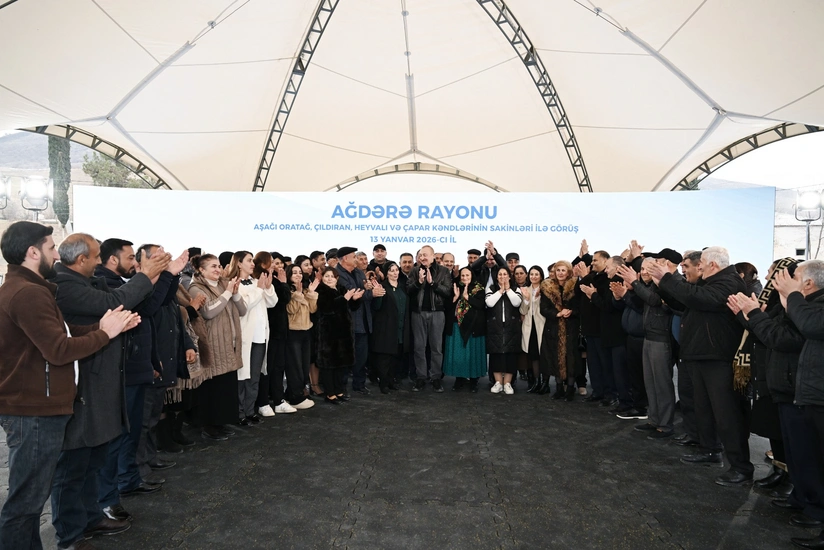 Prezident Ağdərənin Aşağı Oratağ, Çıldıran, Heyvalı və Çapar kəndlərinin sakinləri ilə görüşüb