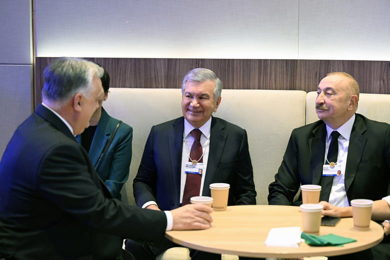 Azərbaycan, Özbəkistan və Macarıstan liderləri bir arada - FOTO