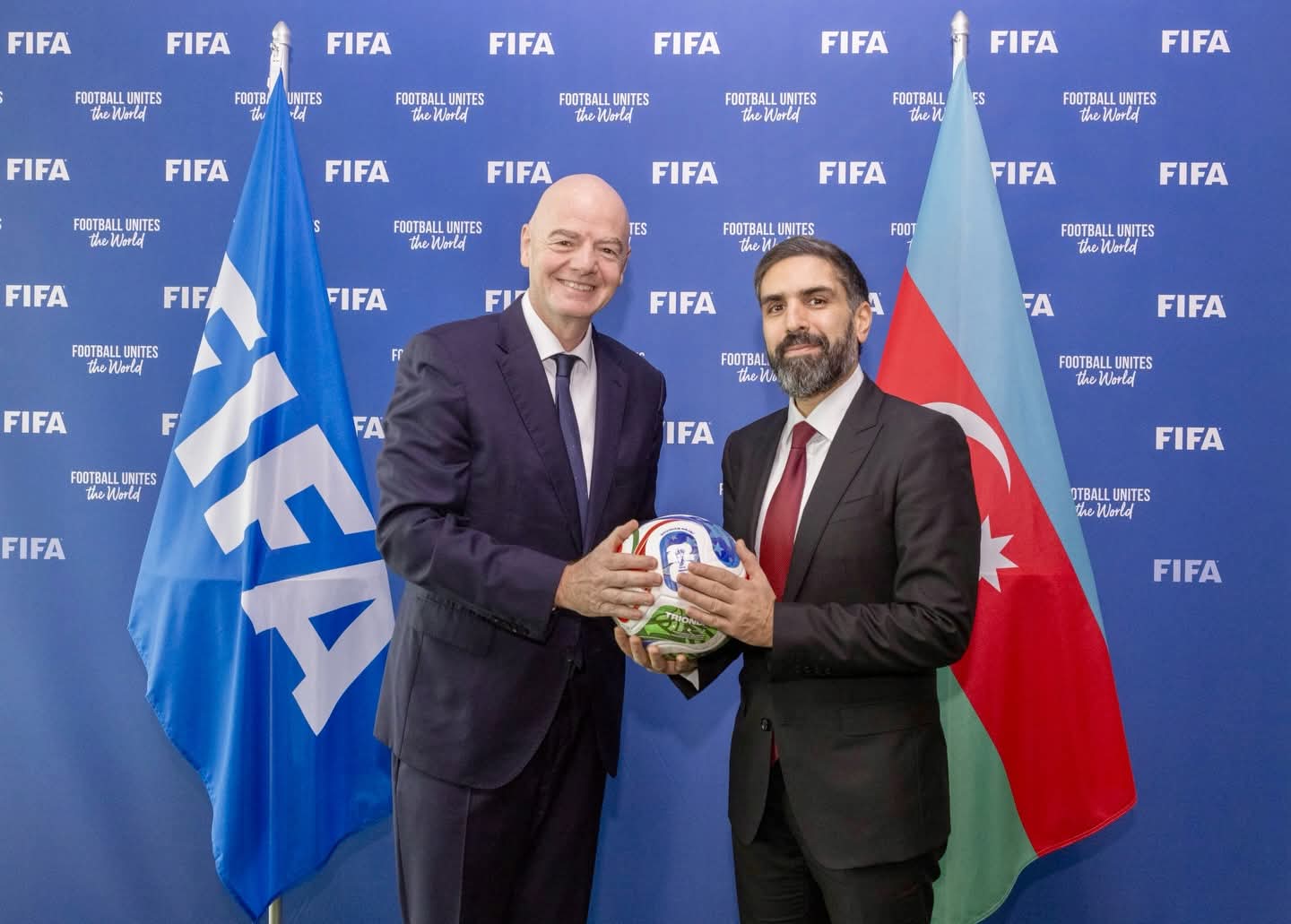 AFFA prezidenti FIFA rəhbəri Canni İnfantino ilə görüşüb