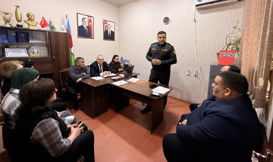 Fövqəladə Hallar Nazirliyi tərəfindən silsilə maarifləndirmə tədbirləri keçirilib