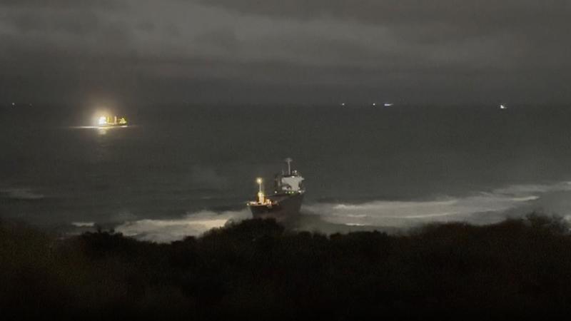 Türkiyədə yük gəmisi quruya çırpılıb