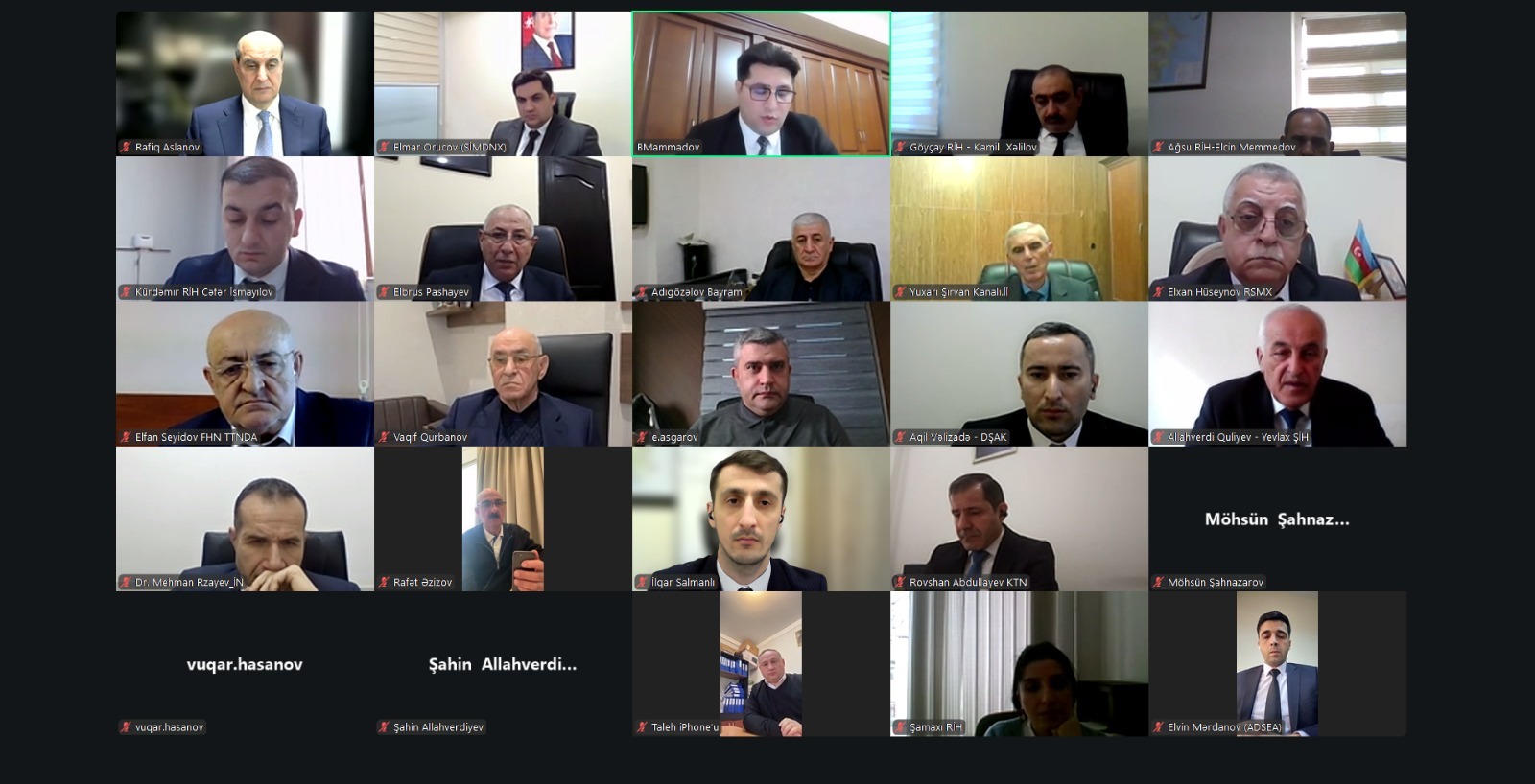 Şirvan suvarma kanalının yenidən qurulması üzrə “İşçi qrupu”nun növbəti onlayn iclası keçirilib