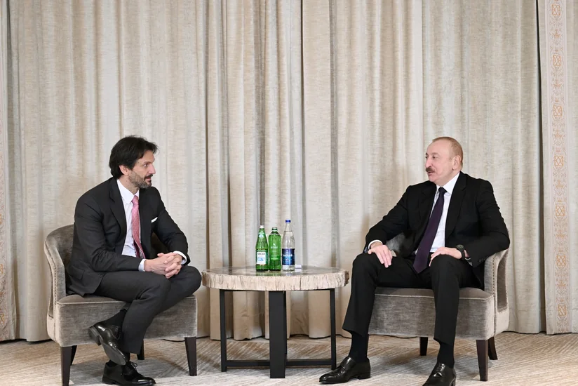 Prezident İlham Əliyev Münxendə Slovakiya Baş nazirinin müavini ilə görüşüb