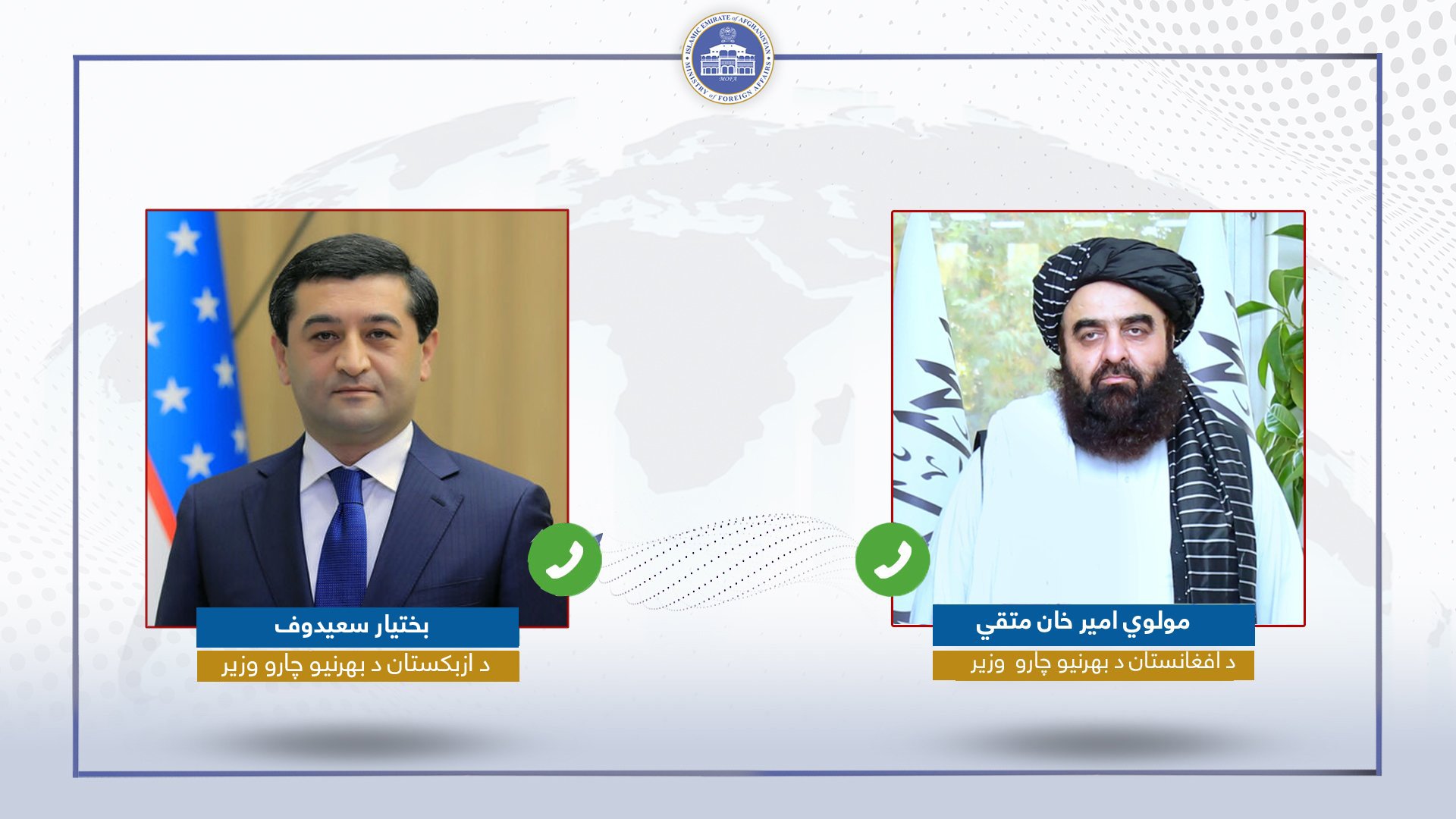 Özbəkistan və Əfqanıstan XİN rəhbərləri telefon danışığı aparıb