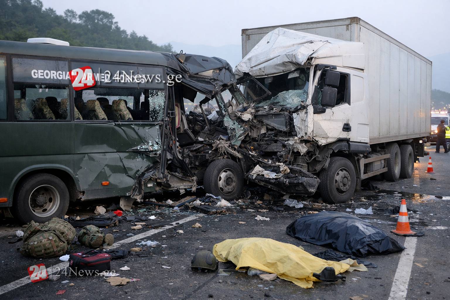 Gürcüstanda yol-nəqliyyat hadisəsi nəticəsində Müdafiə Qüvvələrinin iki hərbi qulluqçusu həlak olub