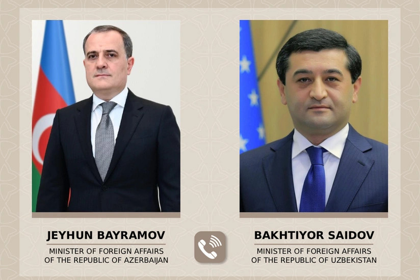 Ceyhun Bayramov və özbəkistanlı həmkarı arasında telefon danışığı olub