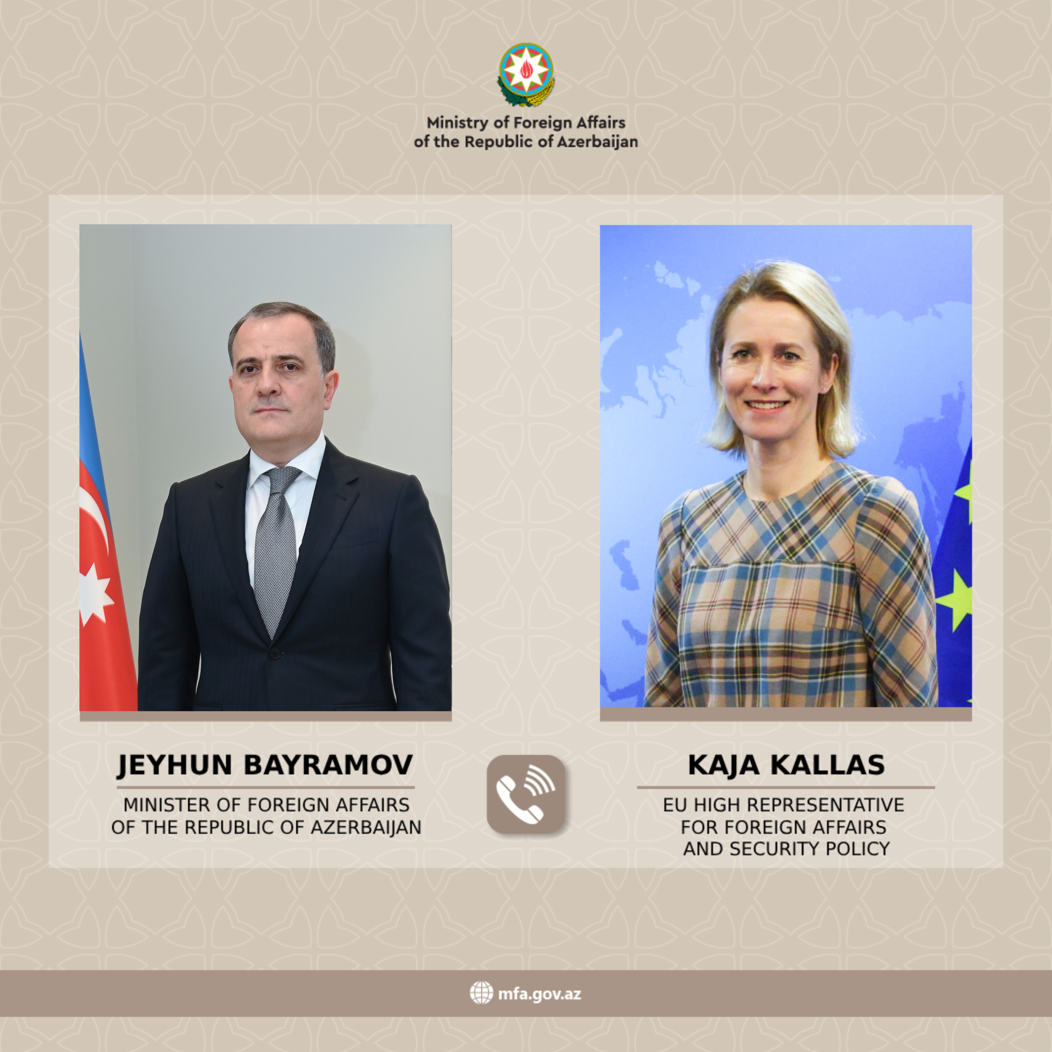 Ceyhun Bayramov Kaya Kallas ilə telefon danışığı aparıb