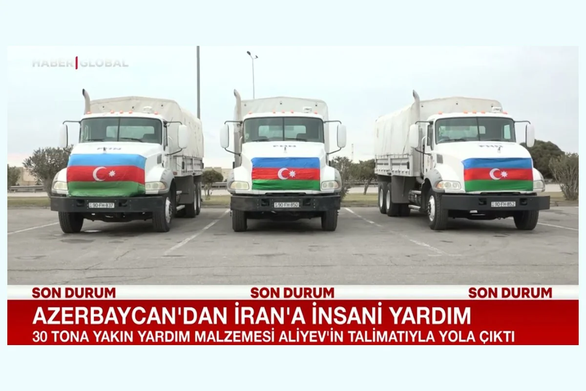 "Haber Global" Azərbaycandan İrana göndərilən humanitar yardımla bağlı süjet hazırlayıb