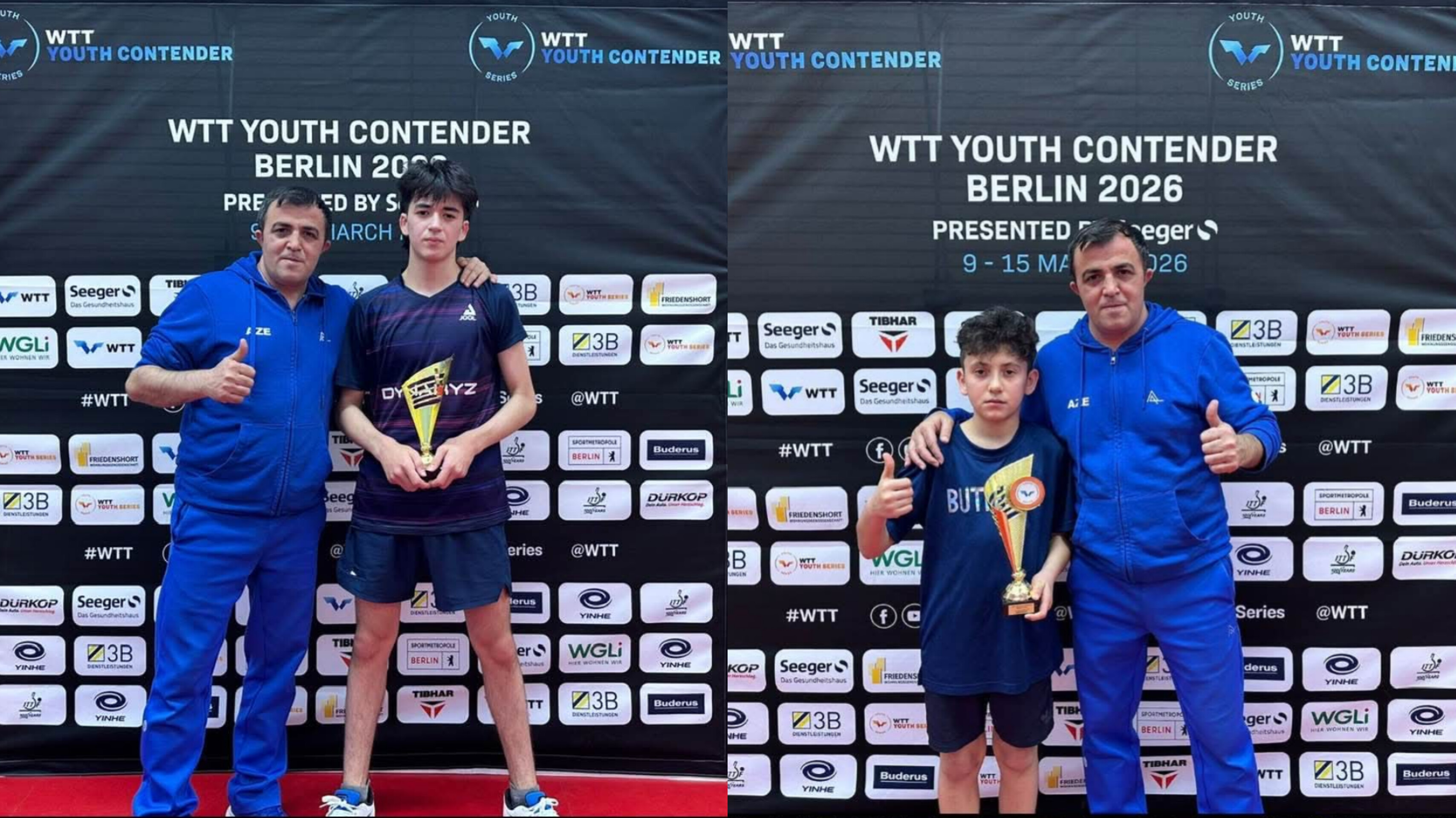 Azərbaycan stolüstü tennisçiləri Berlində keçirilən beynəlxalq turnirdə mükafat qazanıblar