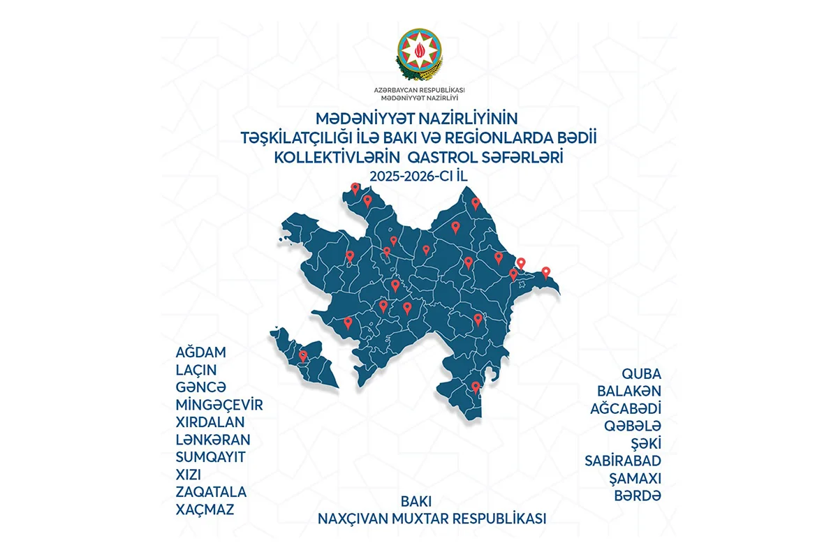 Azərbaycanda ilk dəfə Bakı və regionları əhatə edən genişmiqyaslı mədəni qastrol proqramı həyata keçiriləcək