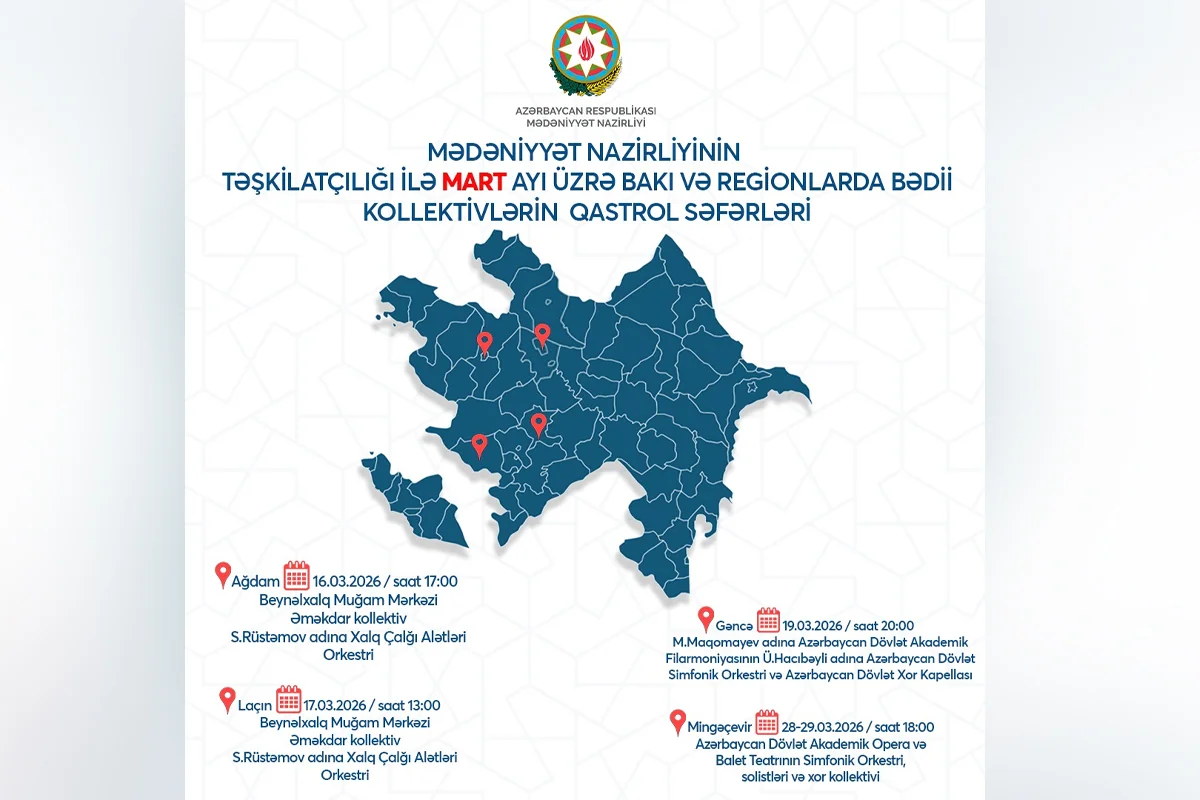 Mart ayında 4 rayonda konsert təşkil olunacaq