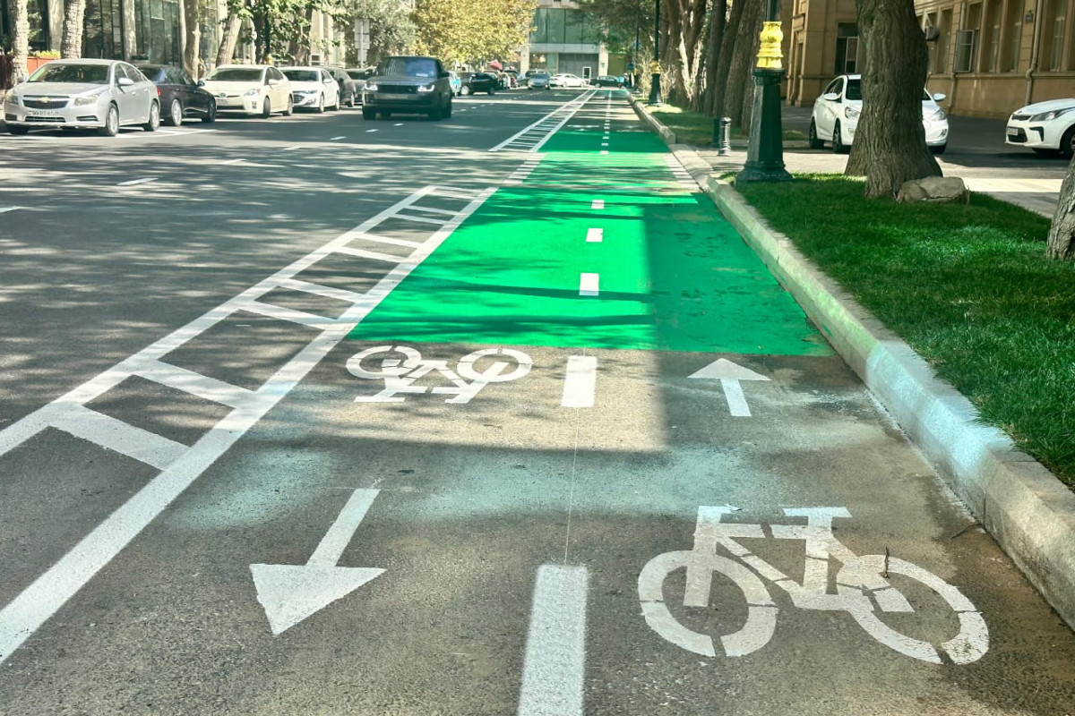 “Nizami” metro stansiyasının qarşısında velosipedçilərin təhlükəsizliyi təmin edilib