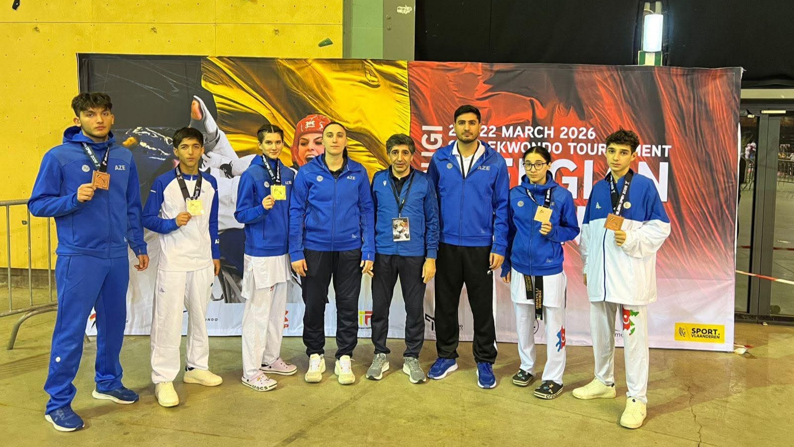 Azərbaycan taekvondoçuları Belçikada 5 medal qazanıblar