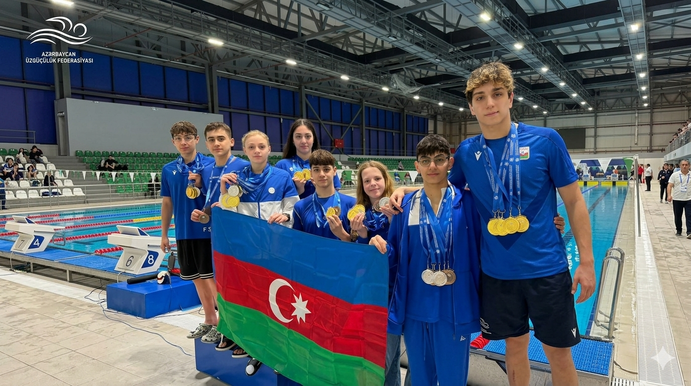 Azərbaycan üzgüçüləri Kutaisi Açıq Yaz Kubokunda 47 medal qazanıblar