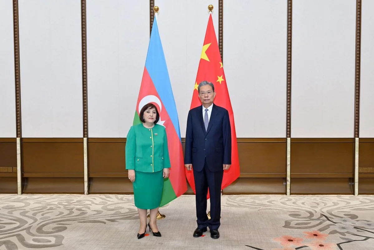 Milli Məclisin sədri Ümum-Çin Xalq Nümayəndələri Yığıncağının Daimi Komitəsinin sədri ilə görüşüb