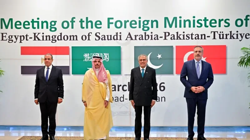 Pakistan, Türkiyə, Səudiyyə Ərəbistanı və Misir XİN başçılarının görüşü olub