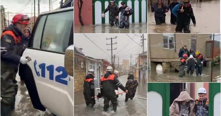 FHN su basmış ərazilərdən 454 nəfəri təxliyə edib