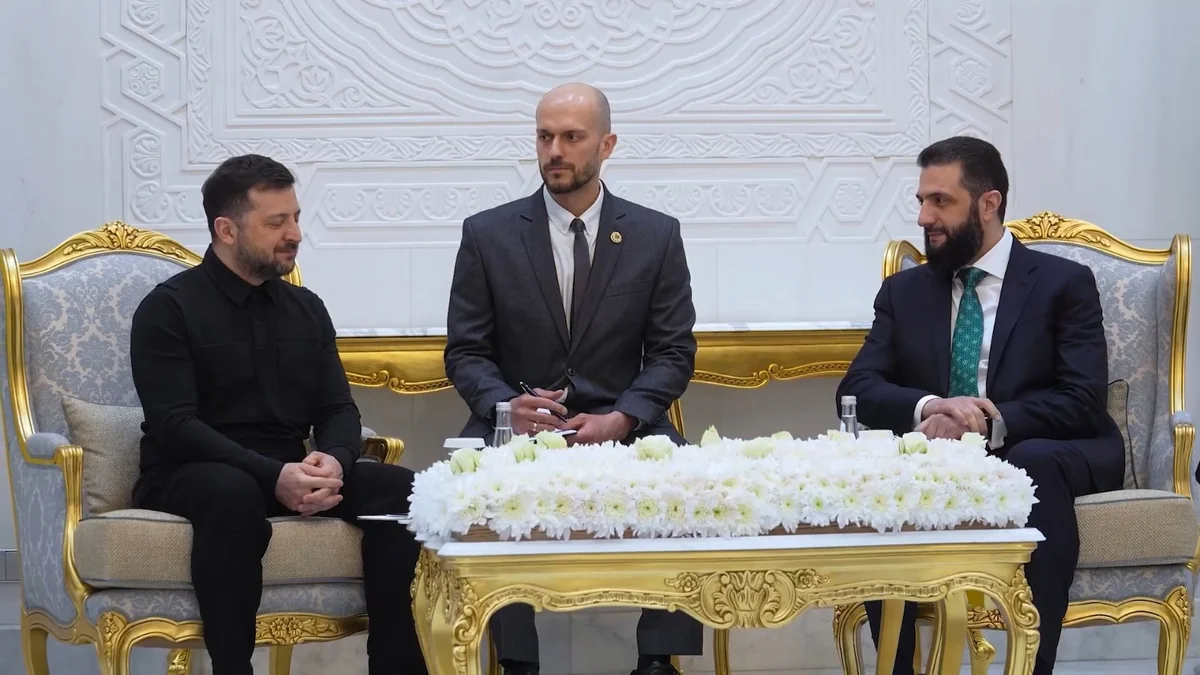 Zelenski Dəməşqdə suriyalı həmkarı ilə görüşüb