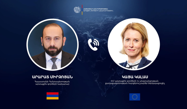 Mirzoyan və Kaya Kallas telefon danışığı aparıb