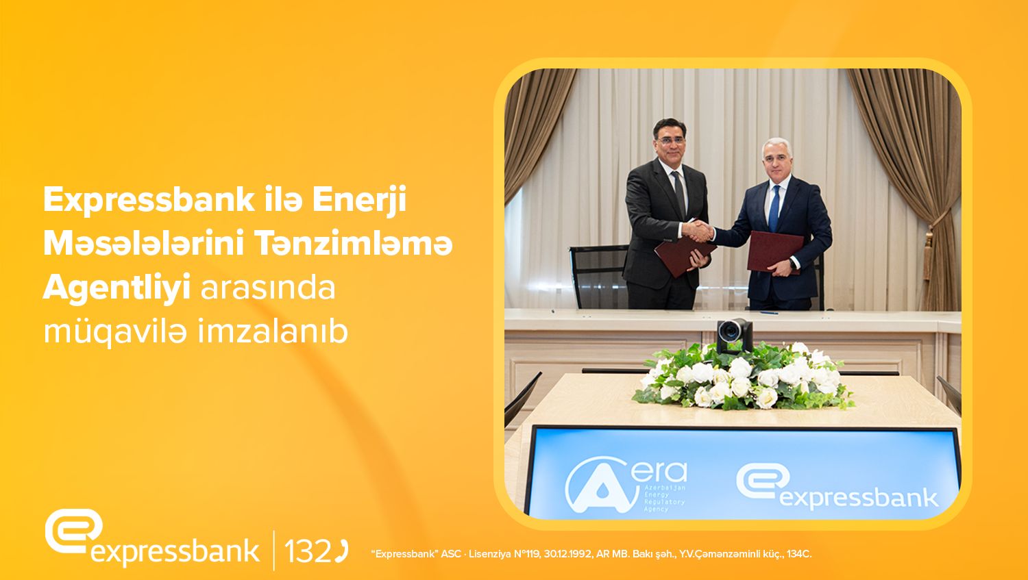 Expressbank ilə Enerji Məsələlərini Tənzimləmə Agentliyi arasında əməkdaşlığa dair mühüm müqavilə imzalanıb