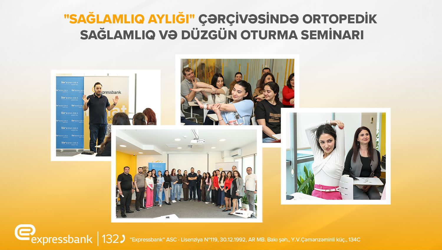 Expressbank əməkdaşları üçün “Ortopedik sağlamlıq” seminarı keçirilib