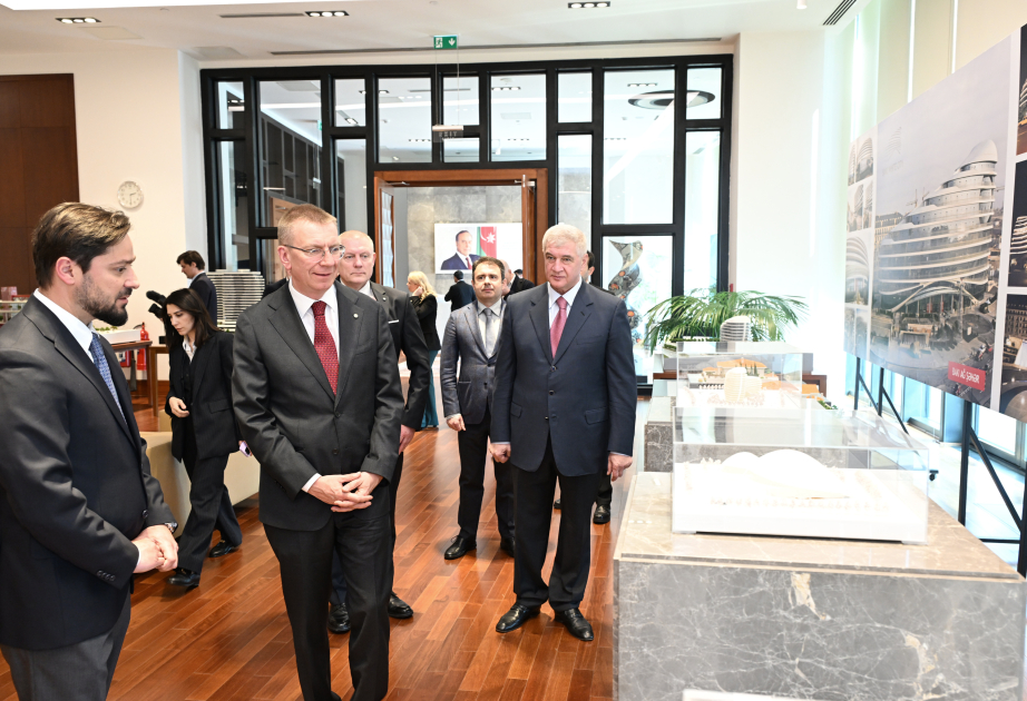 Latviya Prezidenti Edqars Rinkeviçs “Bakı Ağ Şəhər”də olub