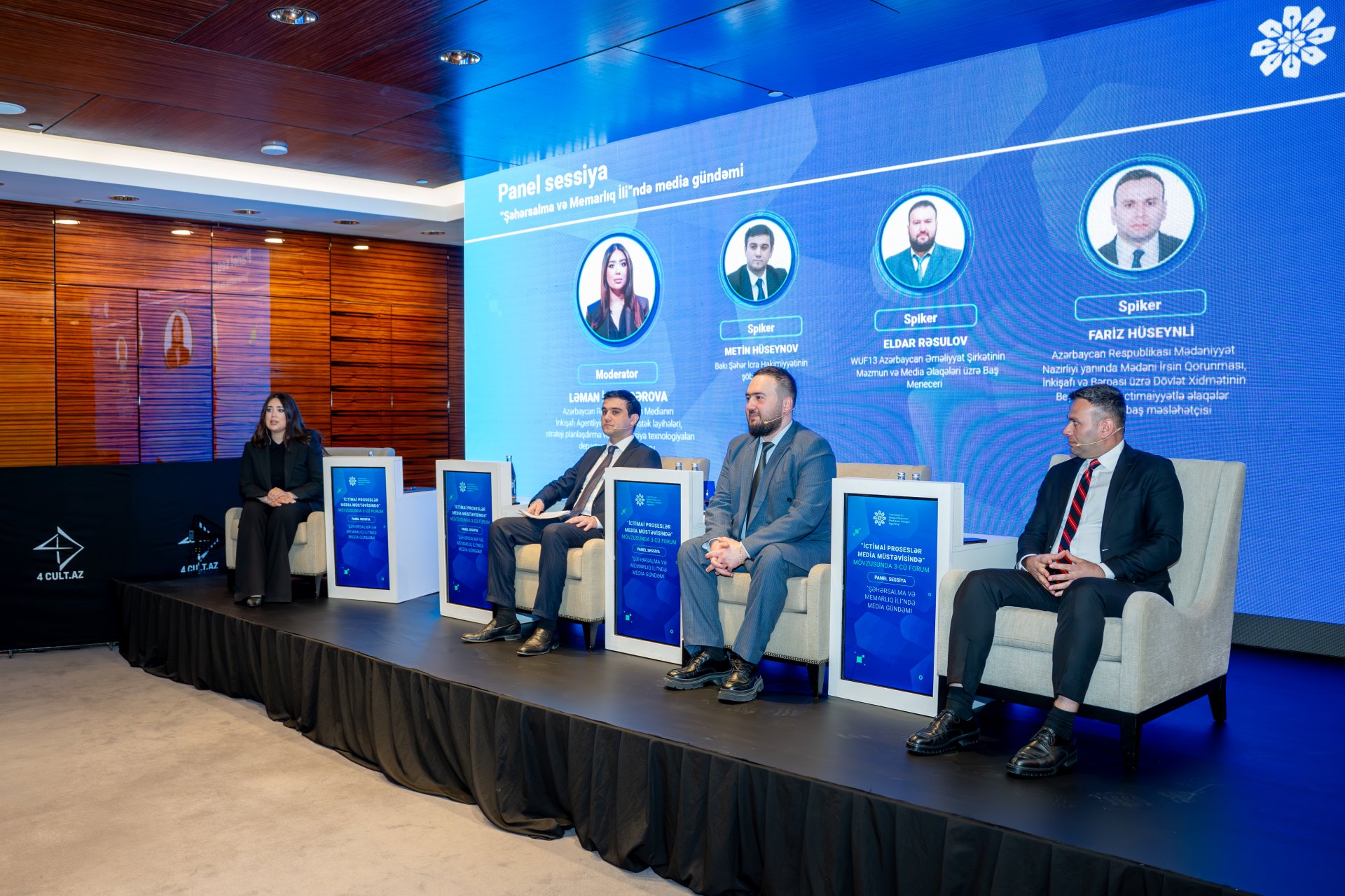 “İctimai proseslər media müstəvisində” mövzusunda III Forumda “Şəhərsalma və Memarlıq İli”ndə media gündəmi”nə həsr olunan panel sessiya təşkil edilib