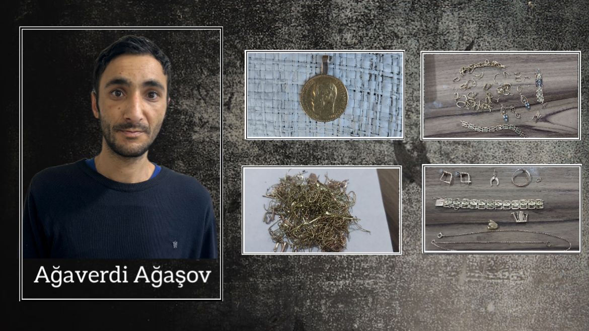 Neftçalada qızıl mağazasından oğurluq edən şəxs saxlanılıb 