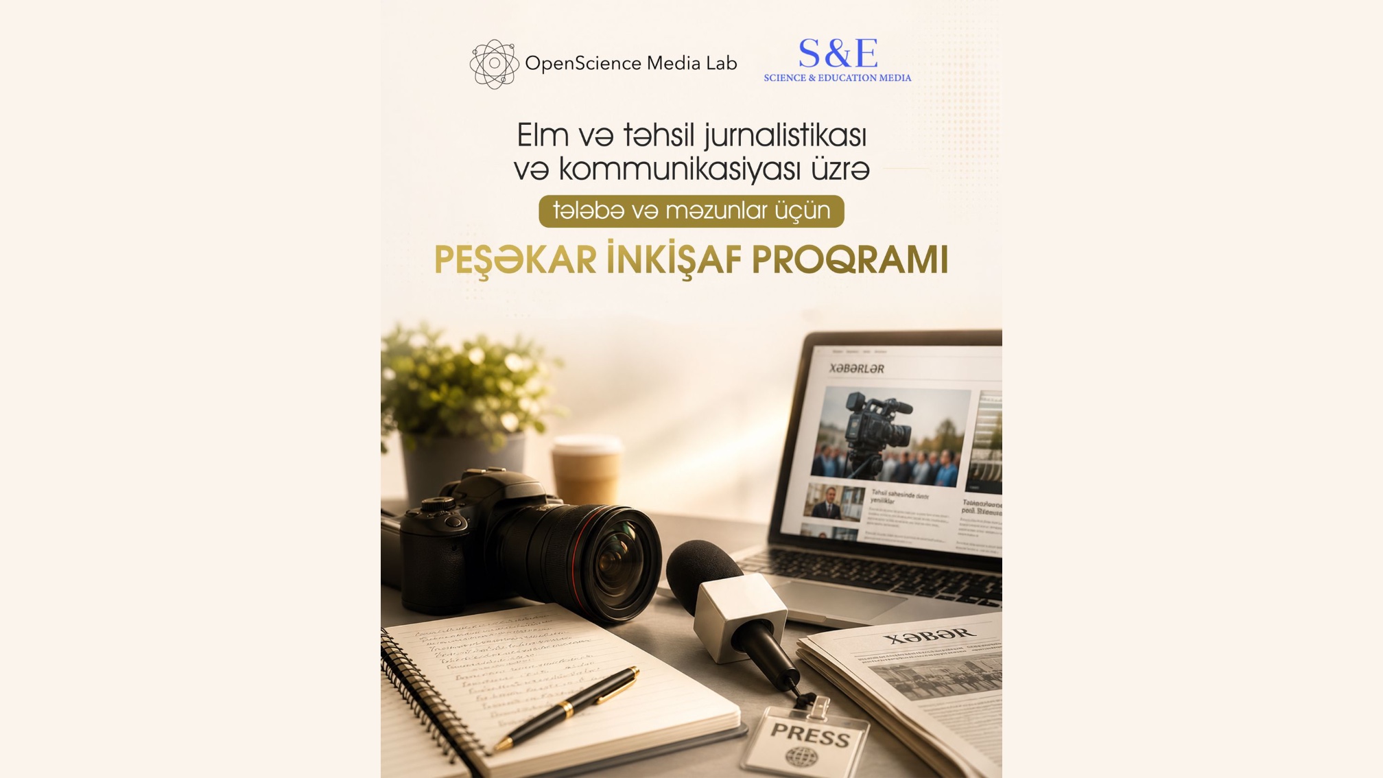 Elm və təhsil jurnalistikası üzrə peşəkar inkişaf proqramına qeydiyyat başlayıb