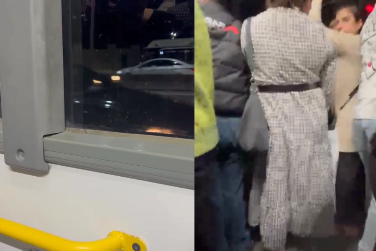 569 nömrəli avtobusda sərnişinlərlə sürücü arasında mübahisə yaranıb